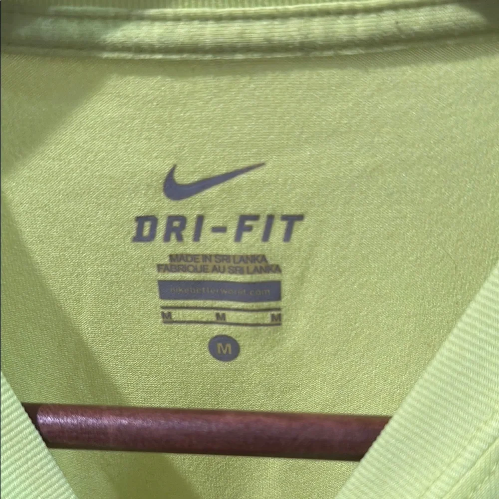 Nike Yellow Long Sleeve Tee Performance Top